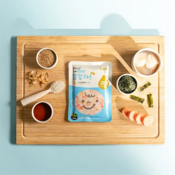 Nong Chun Xiang | Baby Porridge Variety Pack (4 Flavours: Beef, Salmon, Clam, Scallop) 150g x 4 packs /Set (6m+) Nong Chun Xiang