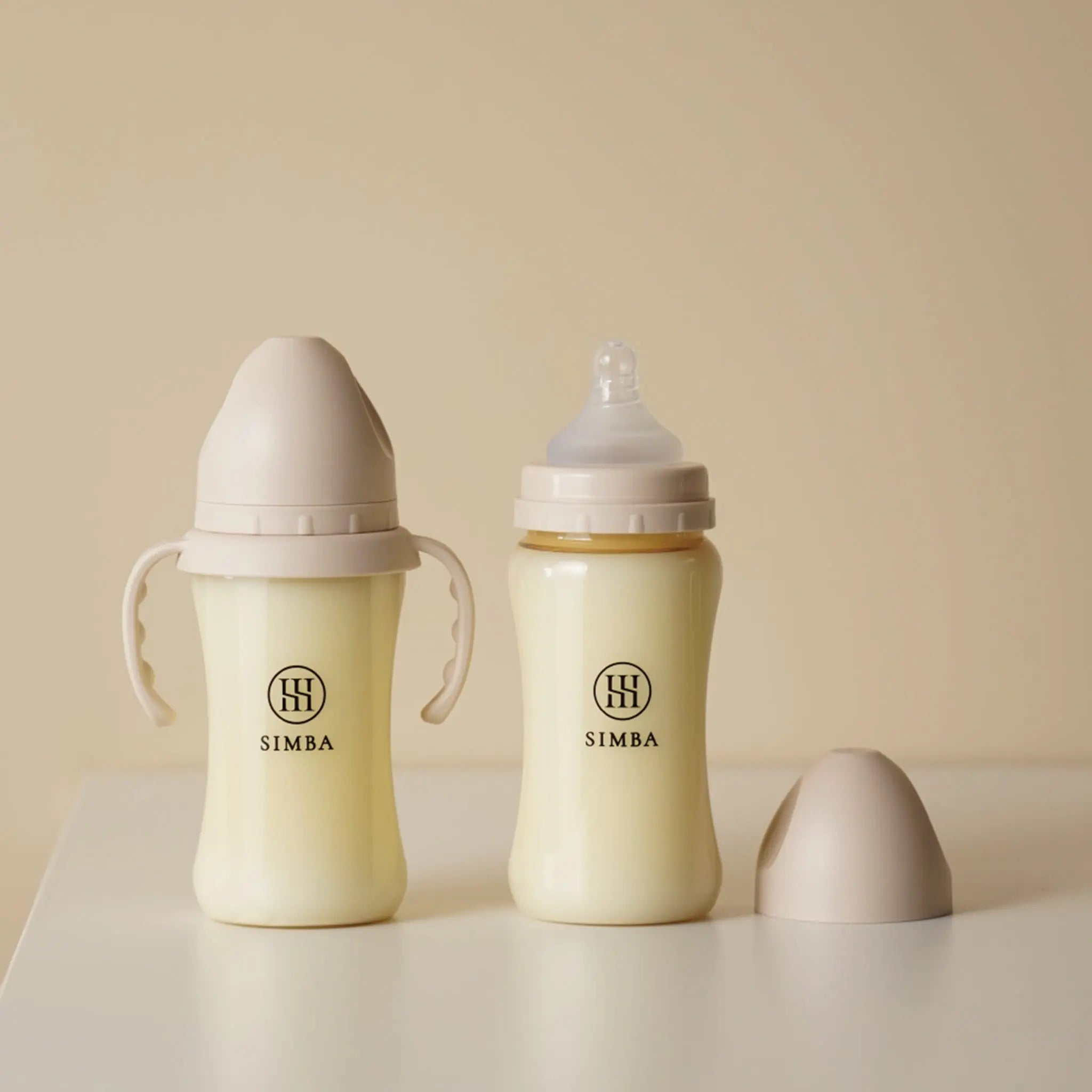 ④ Allongé Wide-Neck Bottle Anti-Slip Handle -Ciel【Blue】 Simba