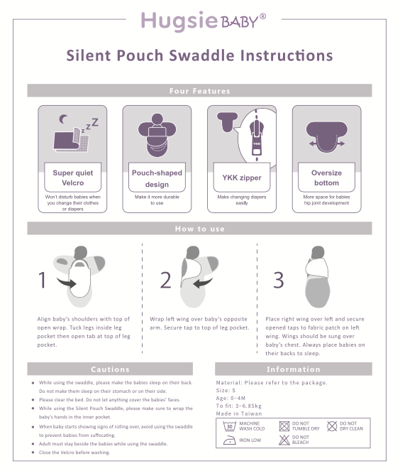 Anini Baby*Australian Mother and Baby Collection_ Hugsie BABY Silent Kangaroo Swaddle