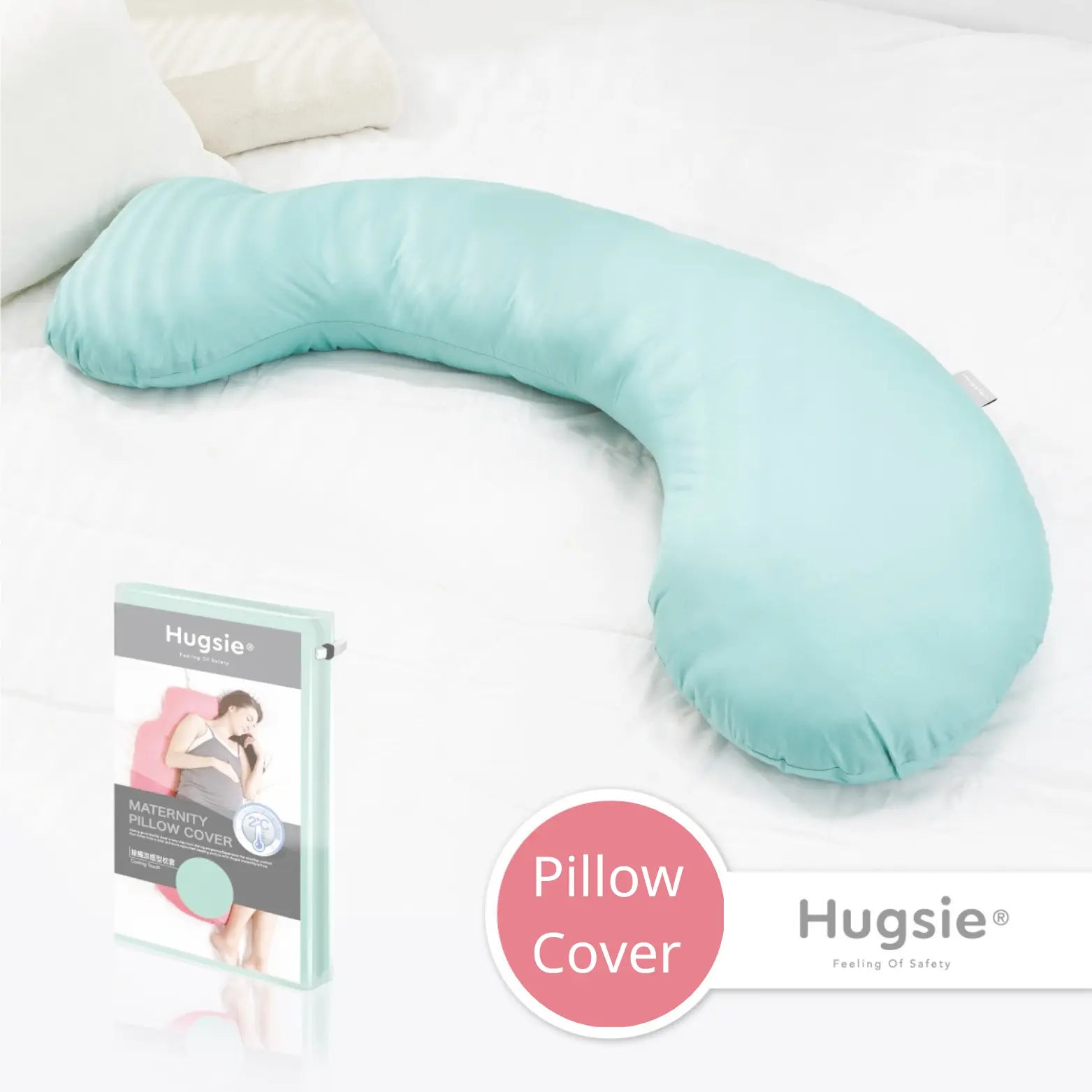 Anini Baby*Australian Mother and Baby Collection_ Hugsie Maternity Cooling Touch Pillow Cover -Mint