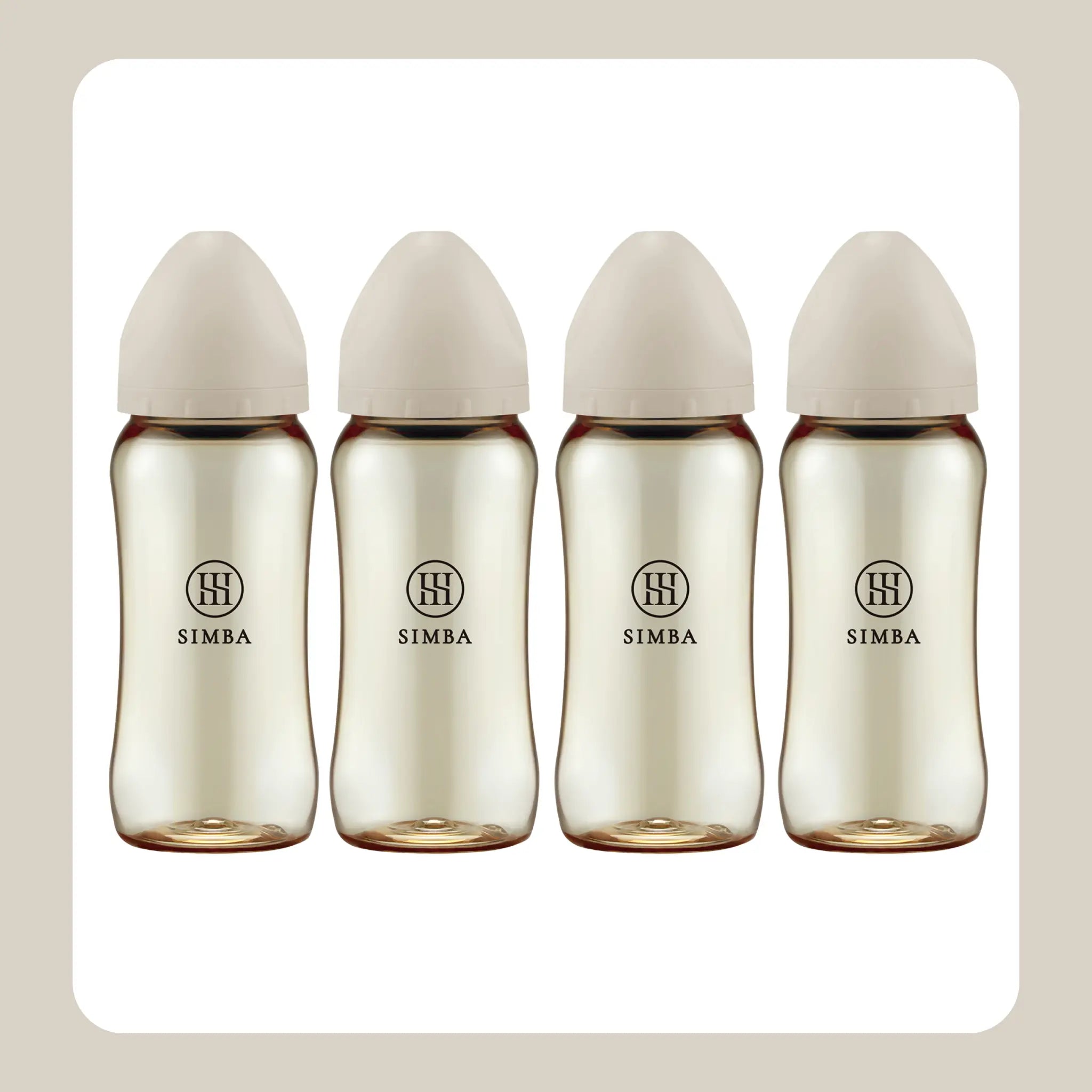 Simba | Allongé PPSU Wide Neck Anti-Colic Feeding Bottle 270ml -Nook【Beige】All Ages (Cross Hole M) Simba