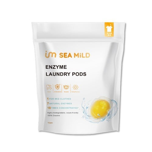 Sea Mild Antibacterial & Anti-Mite Enzyme Laundry Pods【Lemon】 (8g x 50pc) /Pack