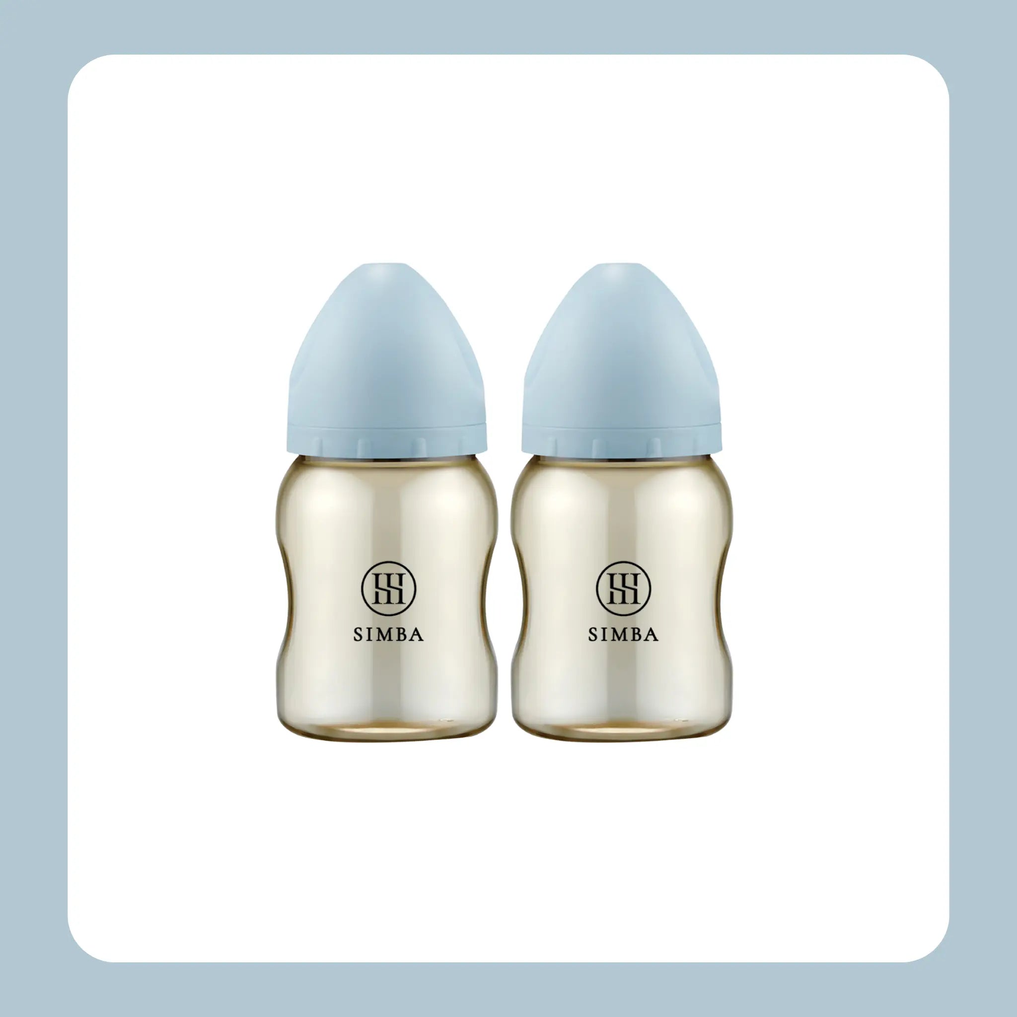 Simba | Allongé PPSU Wide Neck Anti-Colic Feeding Bottle 200ml -Ciel【Blue】Newborn (Round Hole S) Simba