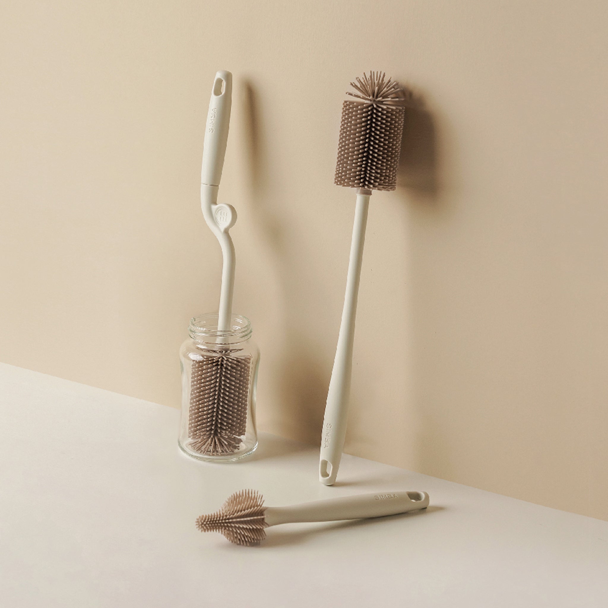 Simba | Ultra-Soft Platinum Silicone Rotating Bottle Brush-Bud【Red】