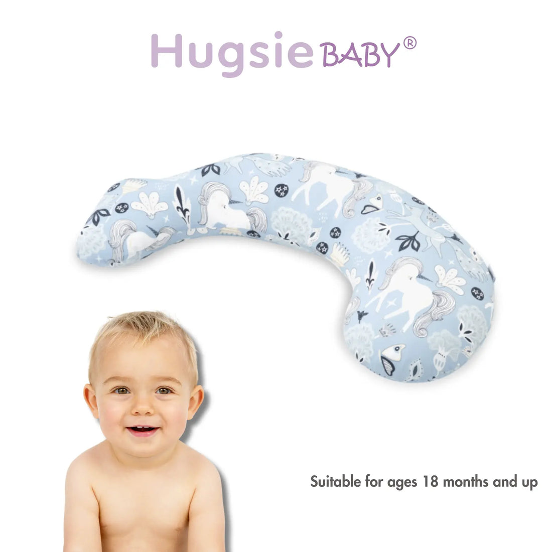 HugsieBaby Aniti-Mites Pillow Cooling Touch -Unicorn Hugsie