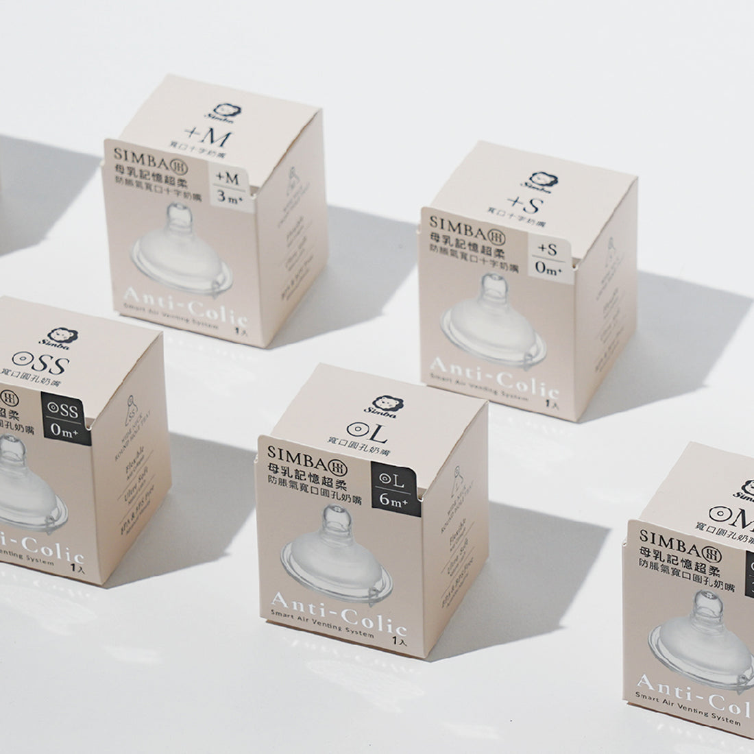 Simba | Allongé Silky Soft Teat– Anti-Colic, Wide Neck, Cross Hole【M-Size, 3m+, 2-Teat】/ Pack
