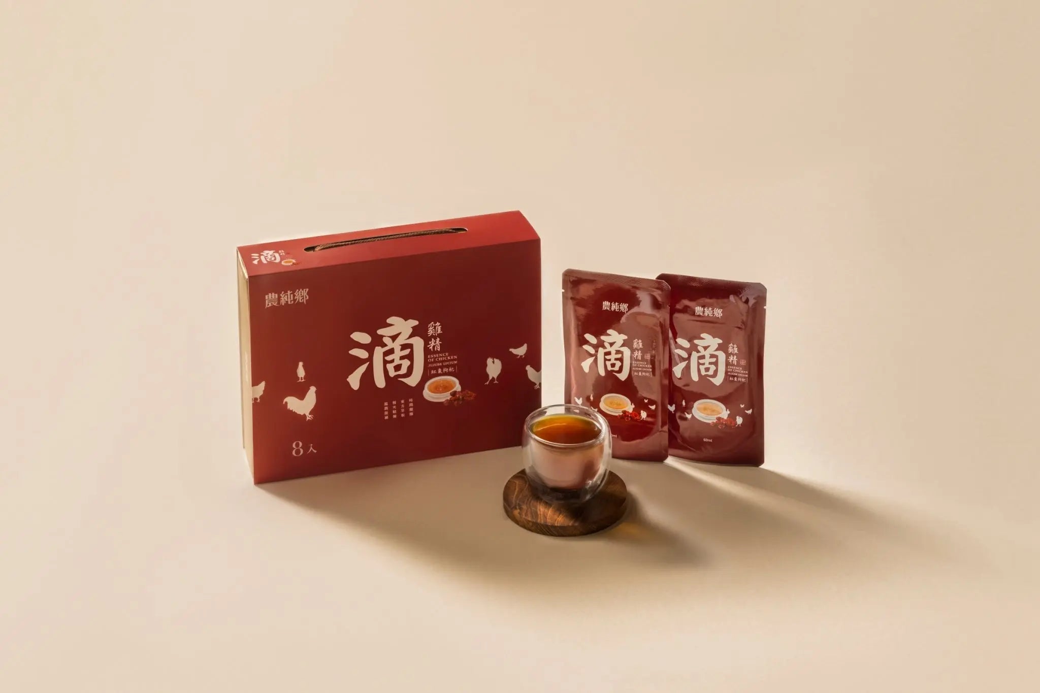 Nong Chun Xiang Chicken Essence with Jujube and Goji Berry 50ml x 8 pouch /pack Nong Chun Xiang