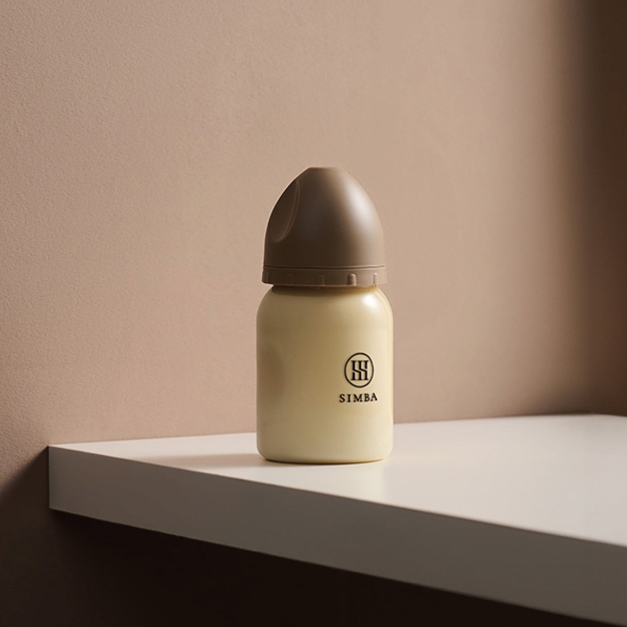 小獅王辛巴|蘊蜜鉑金PPSU寬口防脹氣奶瓶 200ml-【摩卡慕斯】小流量新生兒適用(圓孔SS)