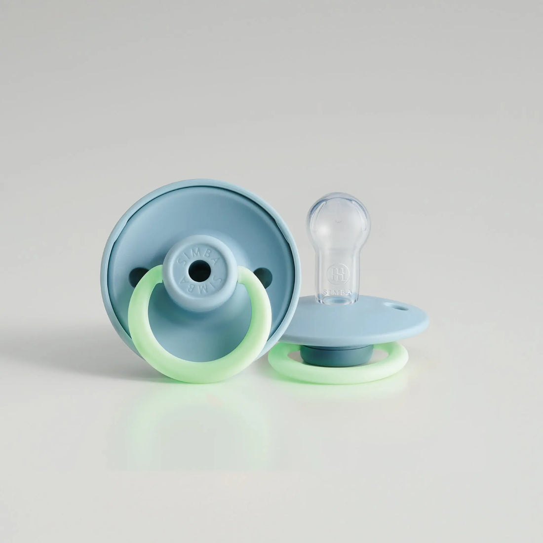 Simba | Twisty Round Pacifier (Glows in the Dark) Ciel【Blue】– All Ages Simba