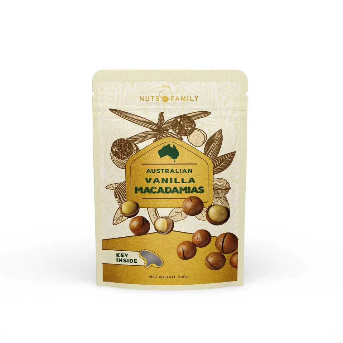 Nuts Family Macadamias【Vanilla 】240g Nuts Family