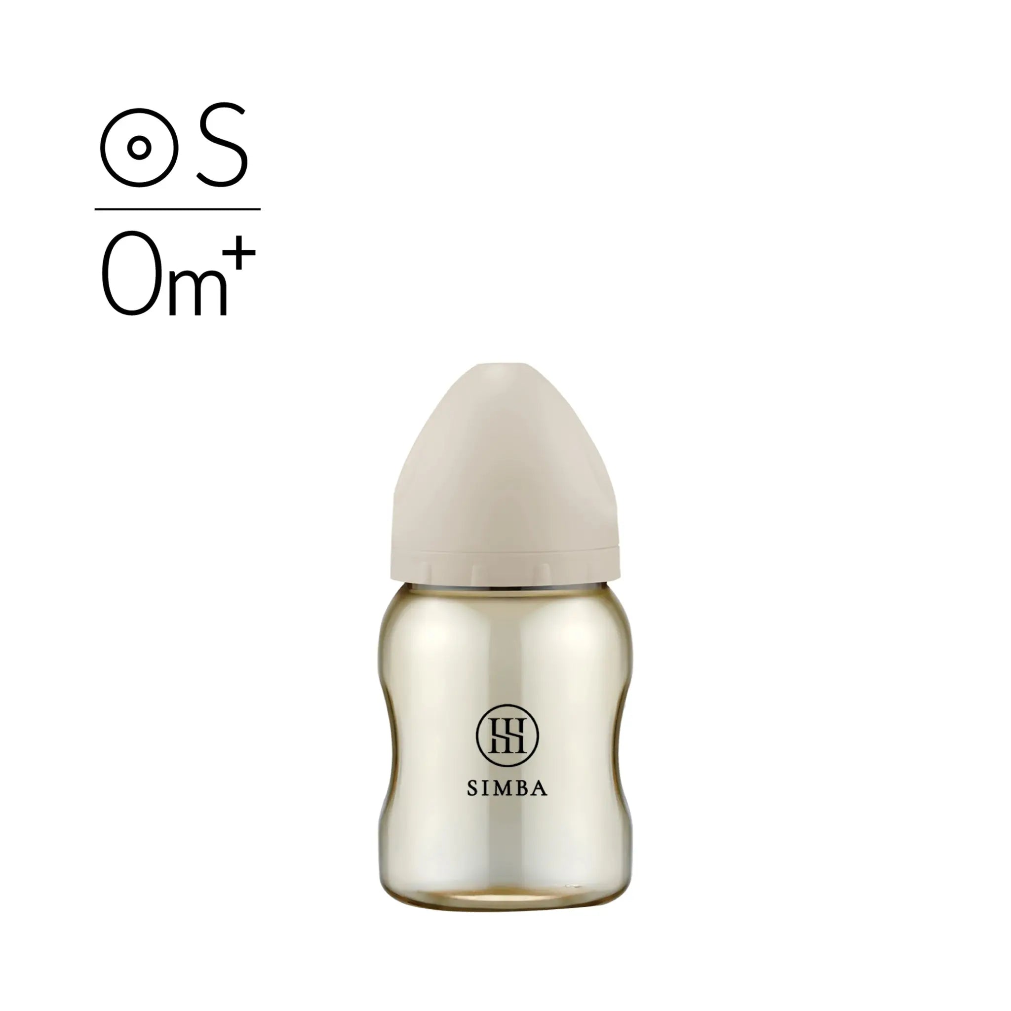 Simba | Allongé PPSU Wide Neck Anti-Colic Feeding Bottle 200ml -Nook【Beige】Newborn (Round Hole S) Simba
