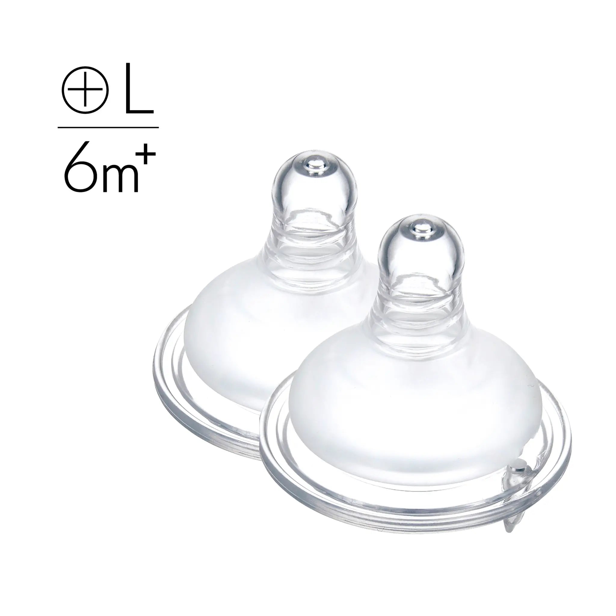 Simba | Allongé Silky Soft Teat– Anti-Colic, Wide Neck, Cross Hole【L-Size, 6m+, 2-Teat】/ Pack Simba