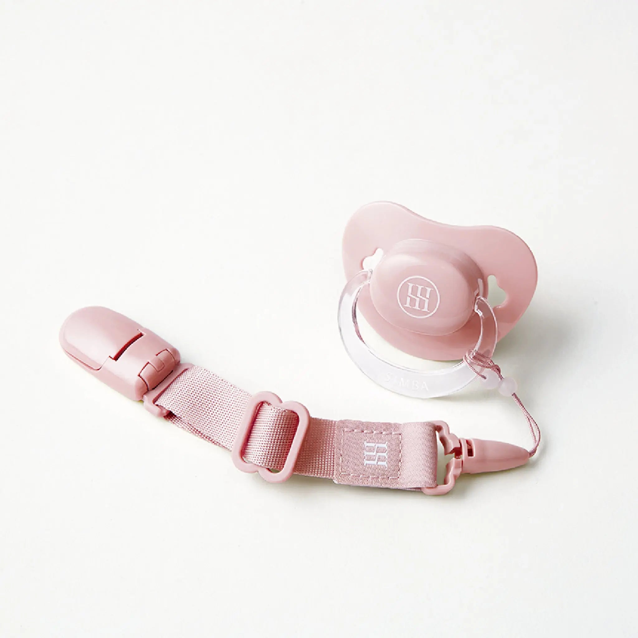 Simba | Allongé Glow-in-the-Dark Pacifier Clip -Blush【Pink】 - Anini Baby Australia