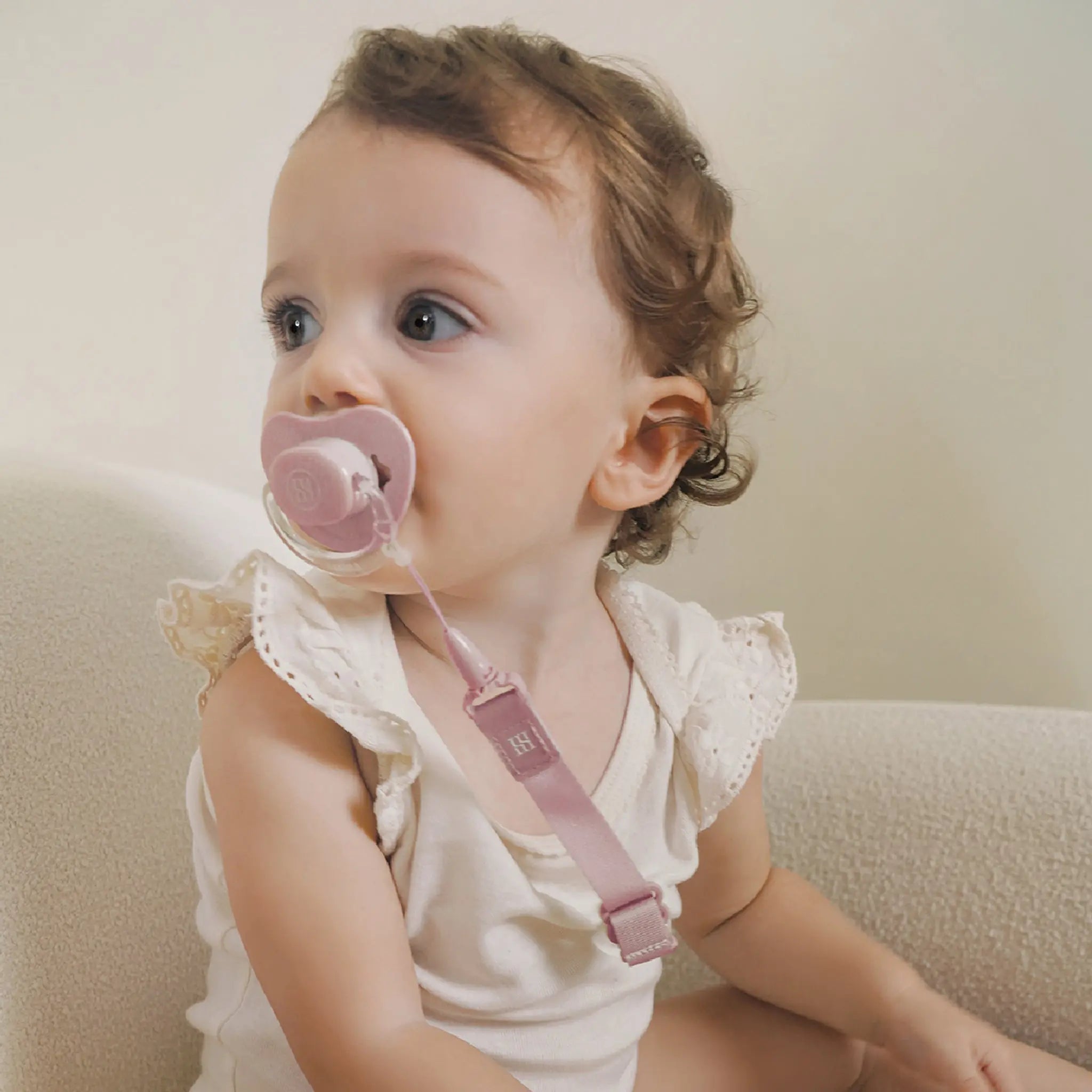 Simba | Allongé Glow-in-the-Dark Pacifier Clip -Blush【Pink】 - Anini Baby Australia
