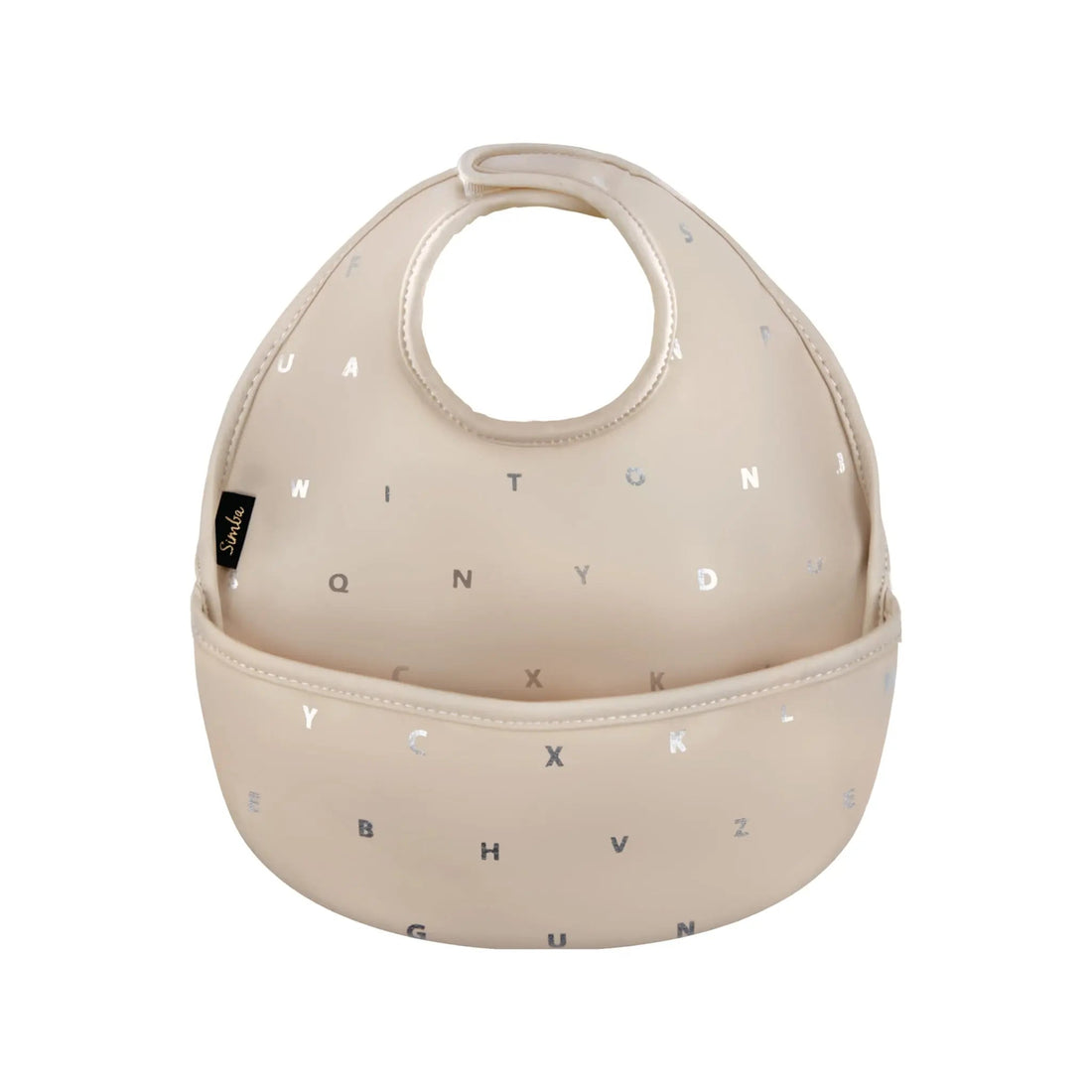 【NEW ARRIVALS】Simba Waterproof Baby Bib【Cream Alphabet】 - Anini Baby Australia