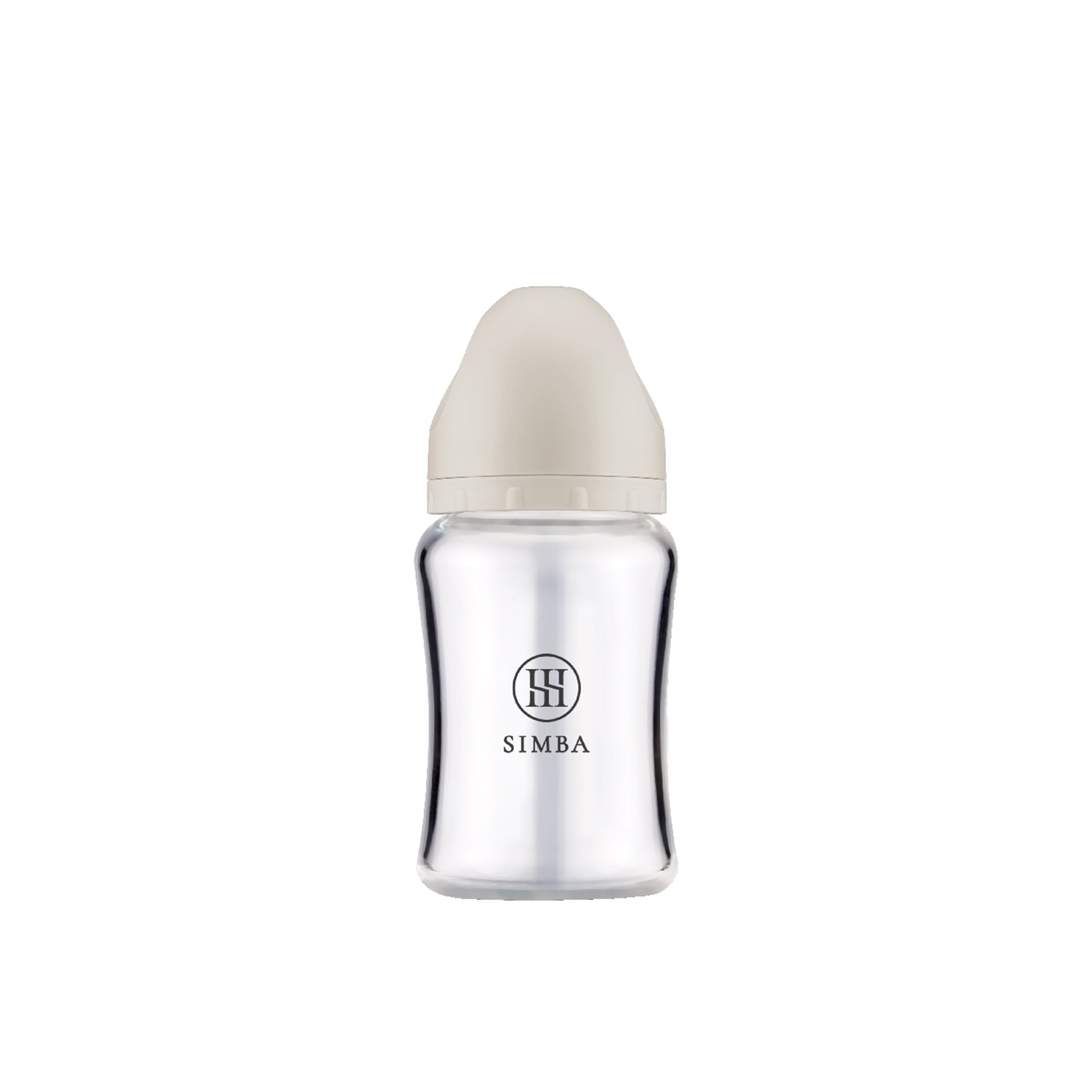 【新品上市】小獅王辛巴|蘊蜜玻璃寬口防脹氣奶瓶 180ml-【奶茶色】新生兒適用(圓孔 SS)超慢流量
