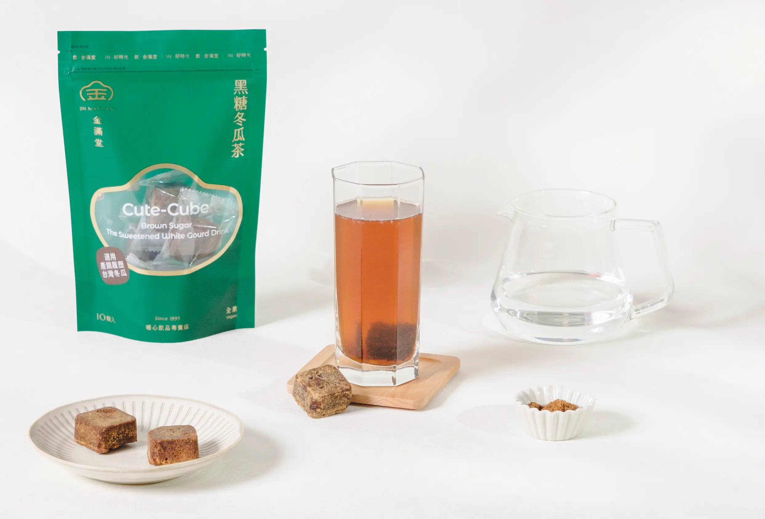 Jin Man Tang【Cute.Cube】Brown Sugar Winter Melon Tea (20g x 10 Cubes) / pack Jing Man Tang