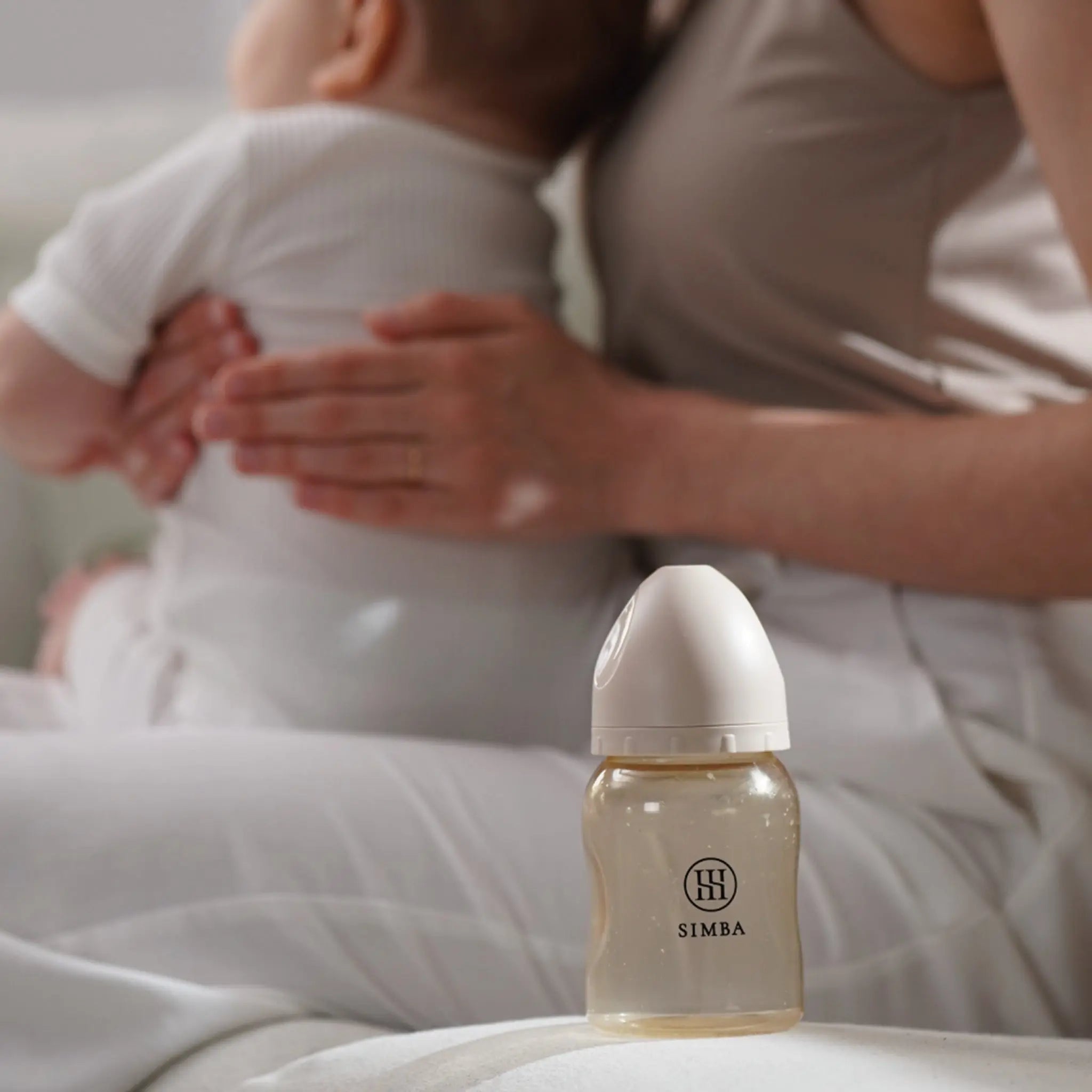 Simba | Allongé PPSU Wide Neck Anti-Colic Feeding Bottle 200ml -Nook【Beige】Newborn (Round Hole S) Simba