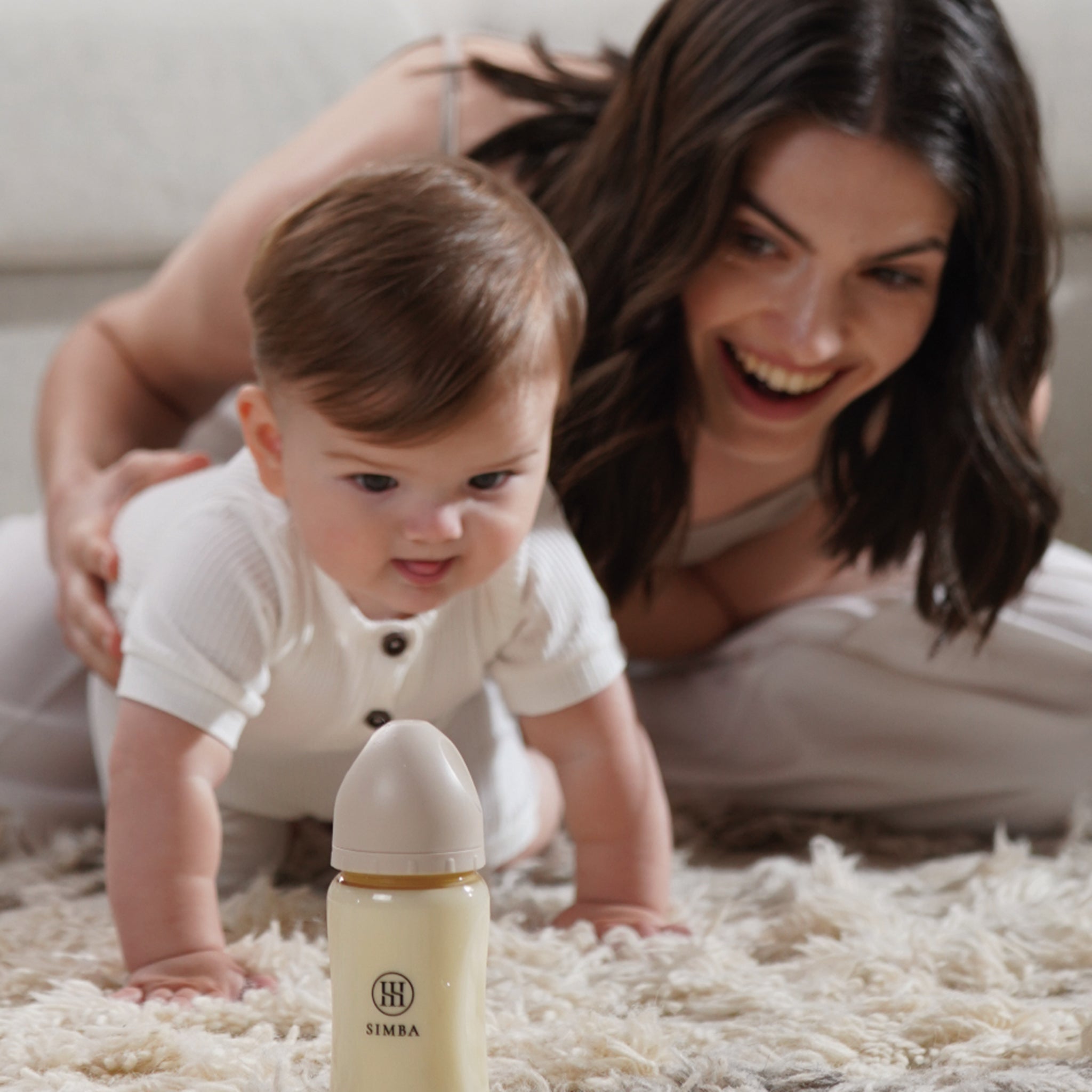 【NEW ARRIVALS】Simba | Allongé PPSU Wide Neck Anti-Colic Feeding Bottle 200ml -【Soleil】Newborn (Round Hole SS)