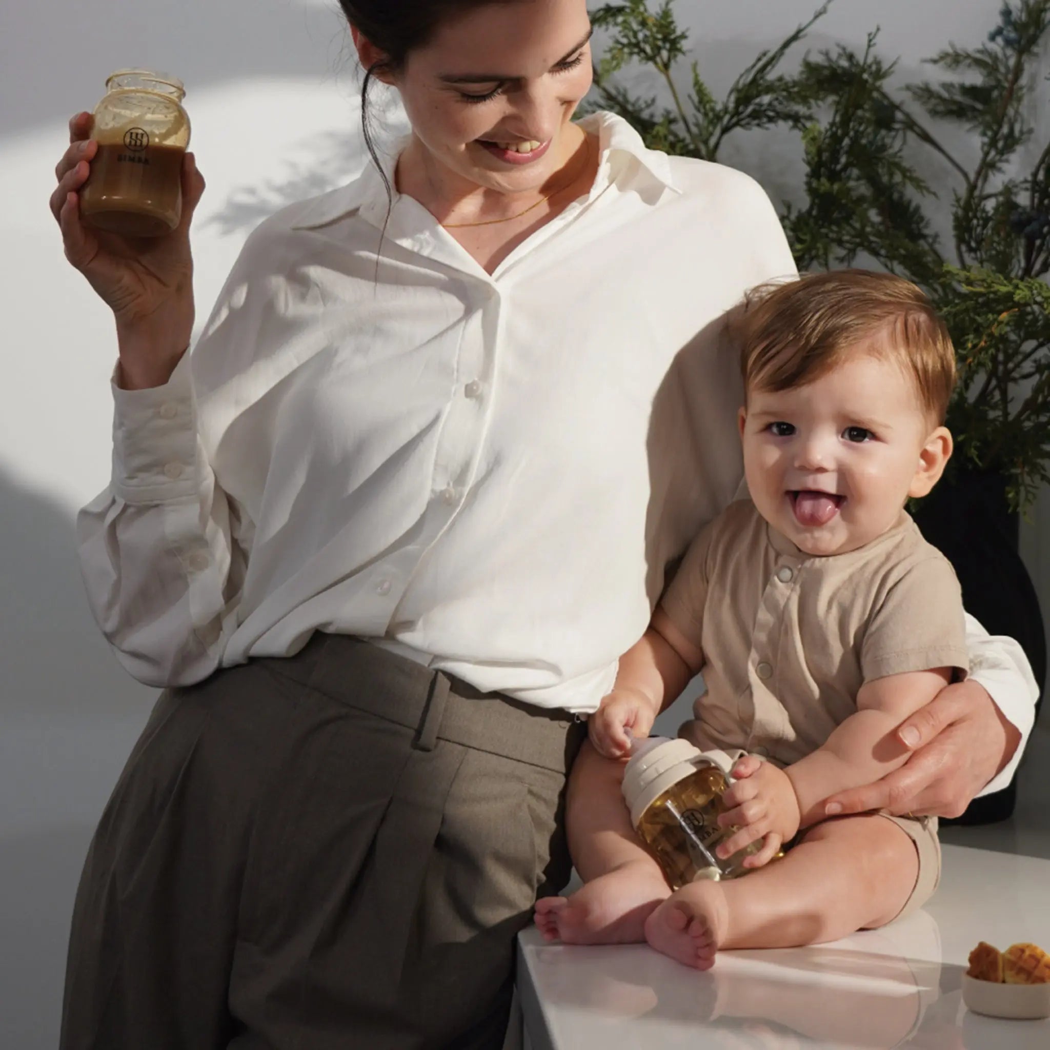 Simba | Allongé PPSU Wide Neck Anti-Colic Feeding Bottle 200ml -Nook【Beige】Newborn (Round Hole S) Simba