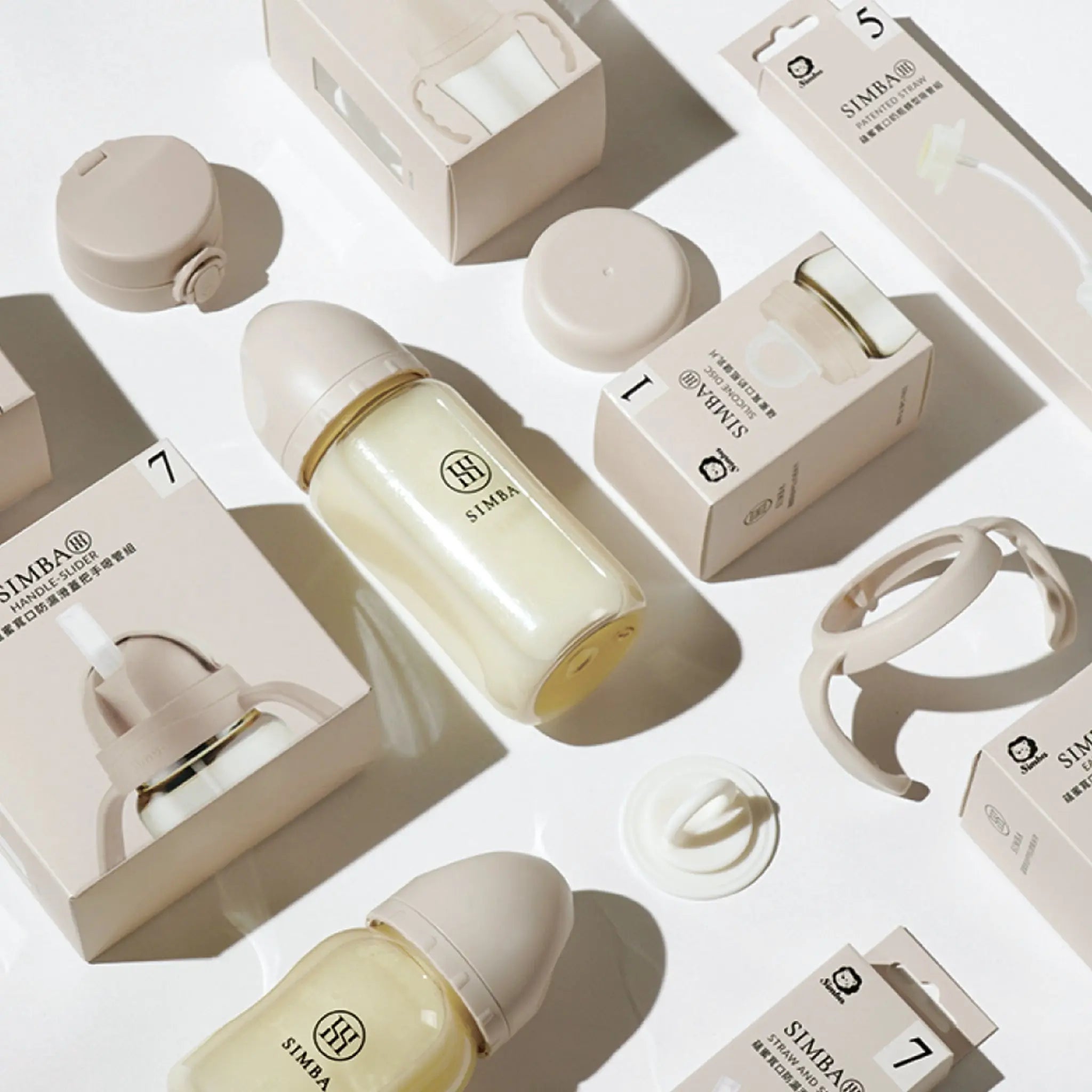 Simba | Allongé PPSU Wide Neck Anti-Colic Feeding Bottle 200ml -Nook【Beige】Newborn (Round Hole S) Simba