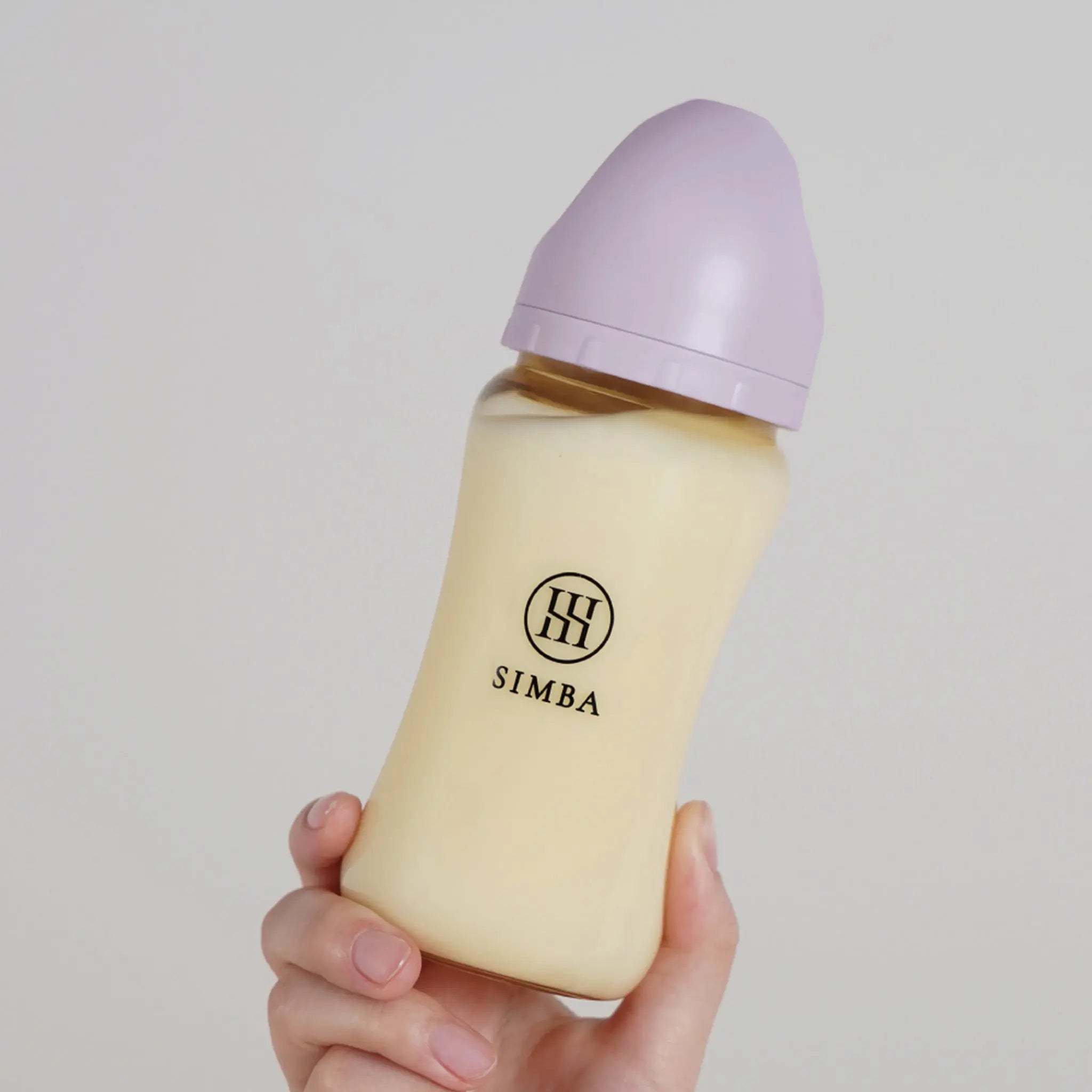 Simba | Allongé PPSU Wide Neck Anti-Colic Feeding Bottle 270ml -Beni lmo【Purple】All Ages (Cross Hole M) Simba