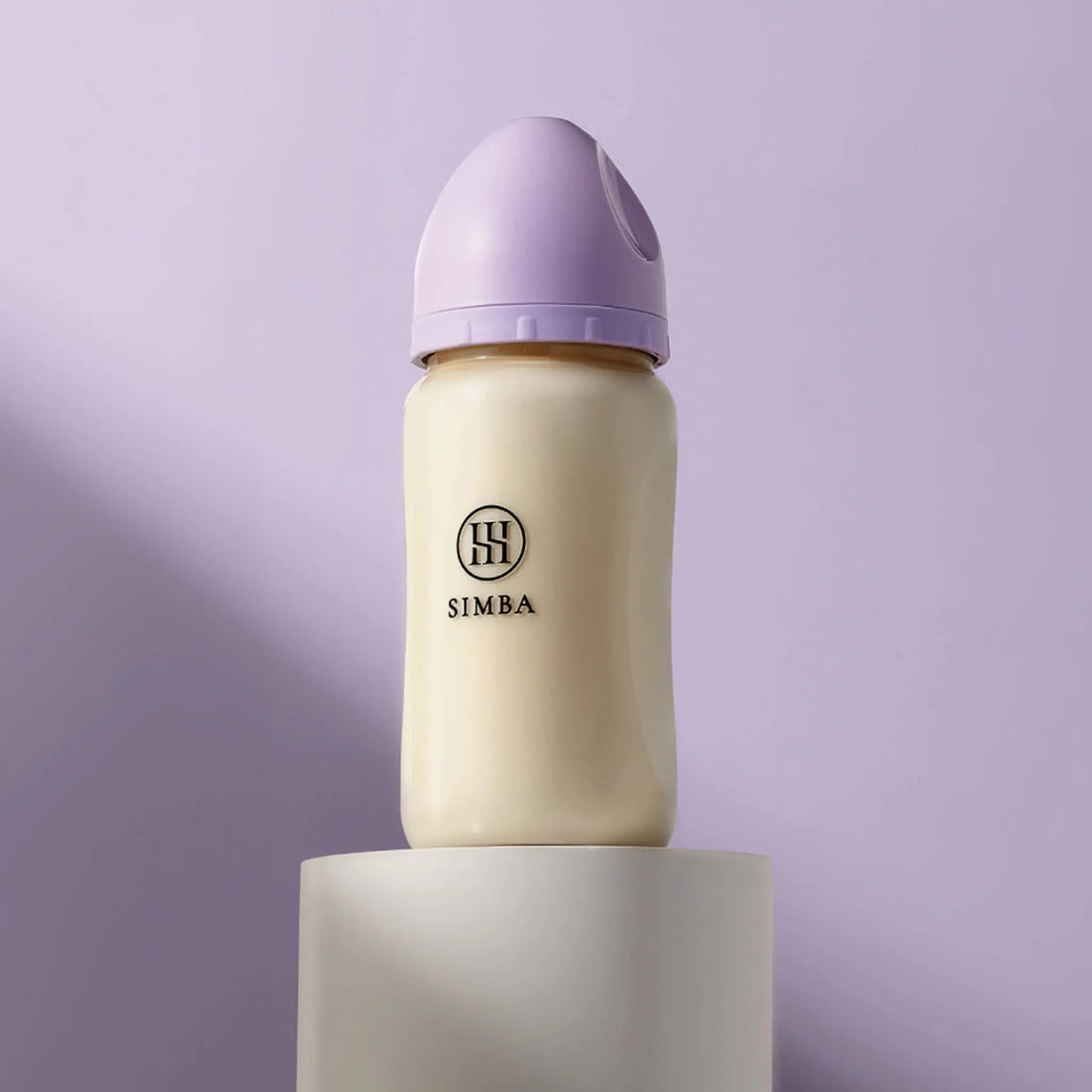 Simba | Allongé PPSU Wide Neck Anti-Colic Feeding Bottle 270ml -Beni lmo【Purple】All Ages (Cross Hole M) Simba