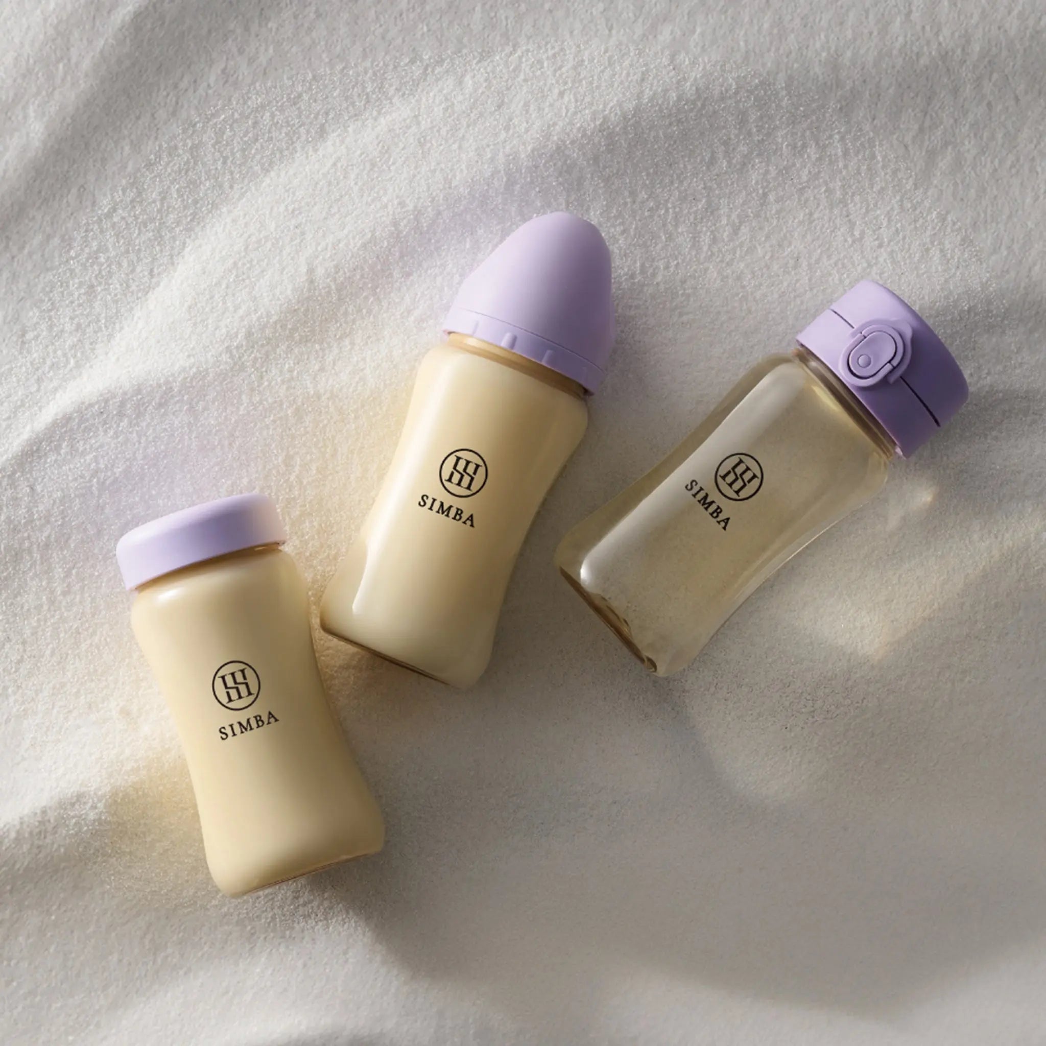 Simba | Allongé PPSU Wide Neck Anti-Colic Feeding Bottle 270ml -Beni lmo【Purple】All Ages (Cross Hole M) Simba