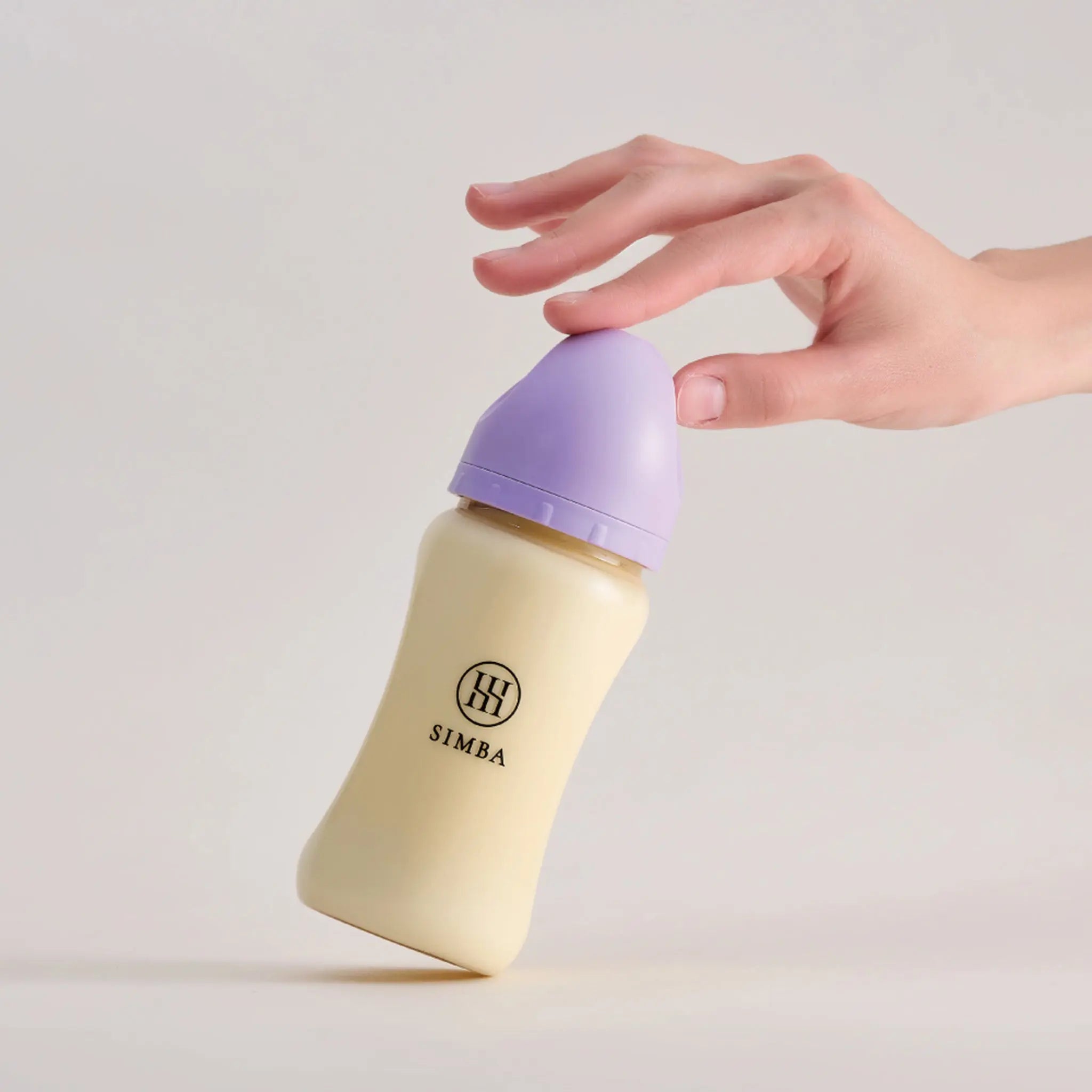 Simba | Allongé PPSU Wide Neck Anti-Colic Feeding Bottle 270ml -Beni lmo【Purple】All Ages (Cross Hole M) Simba