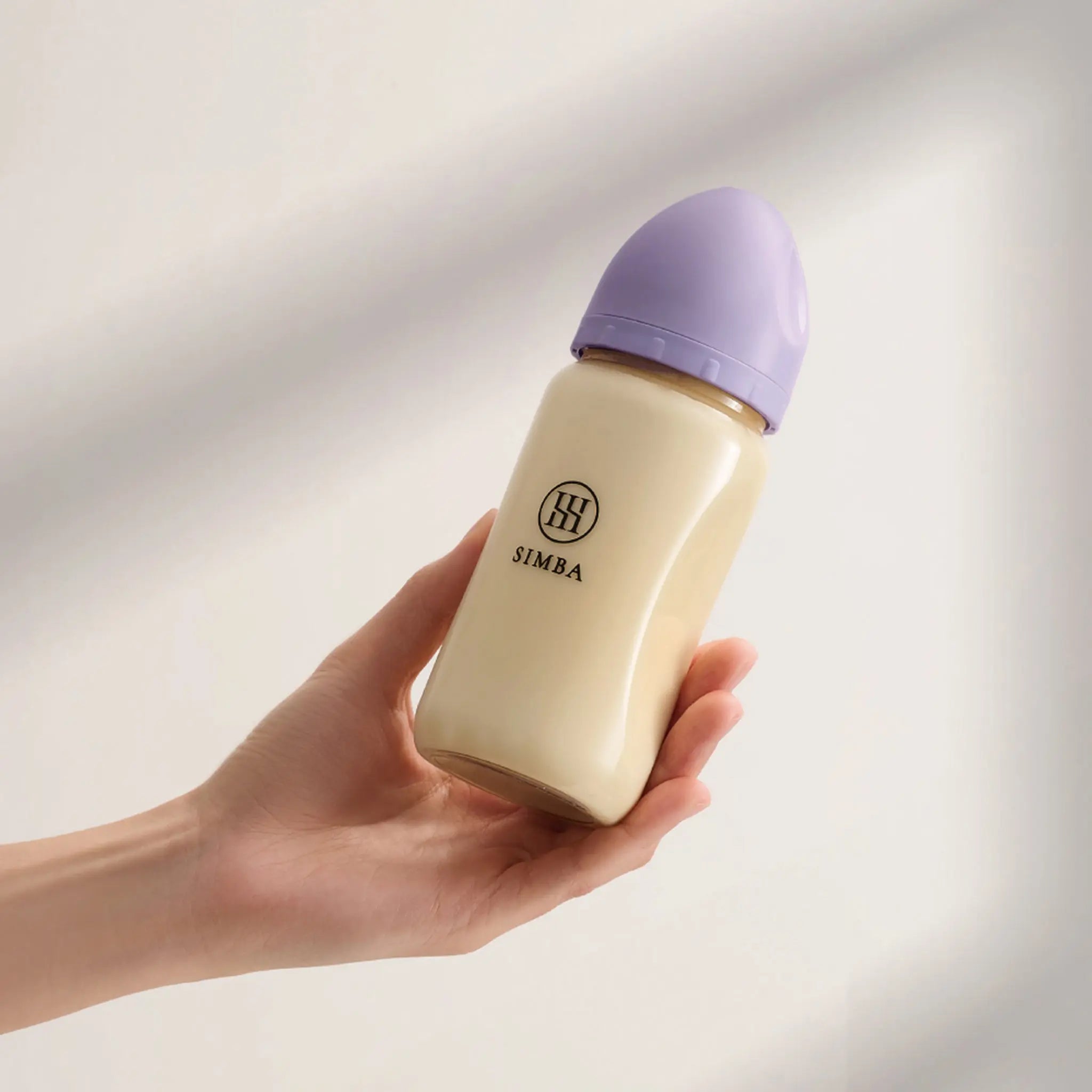 Simba | Allongé PPSU Wide Neck Anti-Colic Feeding Bottle 270ml -Beni lmo【Purple】All Ages (Cross Hole M) Simba