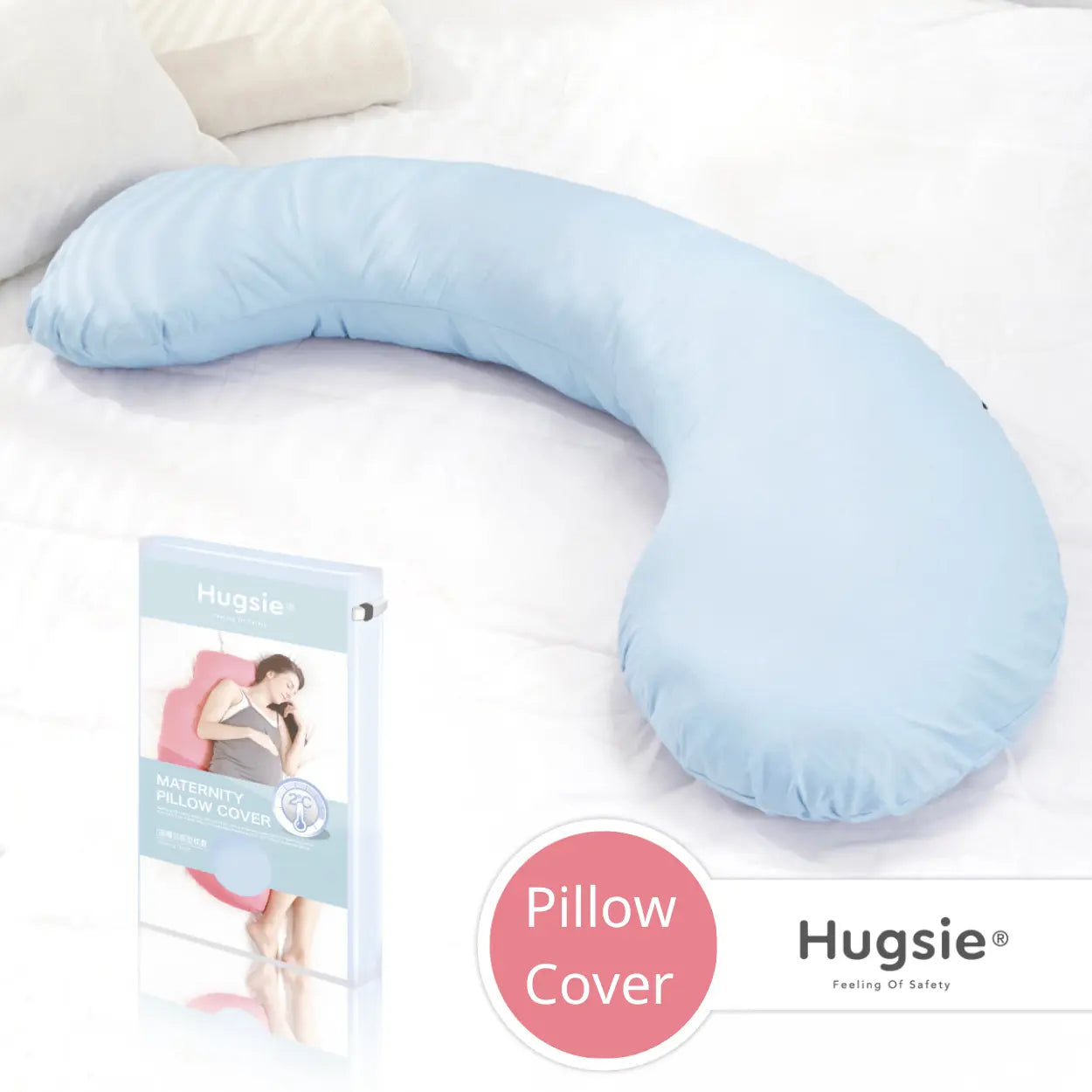Anini Baby*Australian Mother and Baby Collection_ Hugsie Maternity Cooling Touch Pillow Cover -Blue