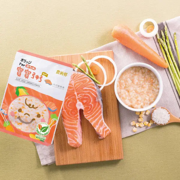Nong Chun Xiang | Baby Porridge Variety Pack (4 Flavours: Beef, Salmon, Clam, Scallop) 150g x 4 packs /Set (6m+) Nong Chun Xiang