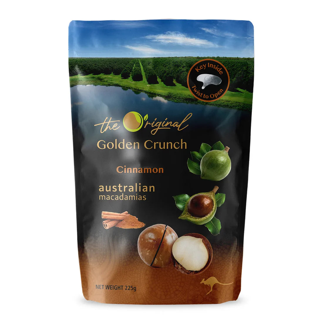 The Original Golden Crunch Macadamias【Cinnamon】225g