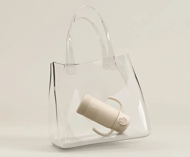 Simba | TEENYLITE Thermal Bottle with Handle & Anti-Splash Straw 330ml -Nook【Beige】 Simba