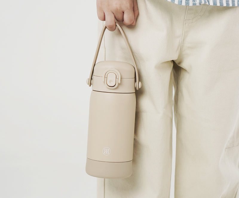 小獅王辛巴 | TEENYLITE 不鏽鋼保溫瓶 -手提吸管 直飲式 330ml【奶茶色】