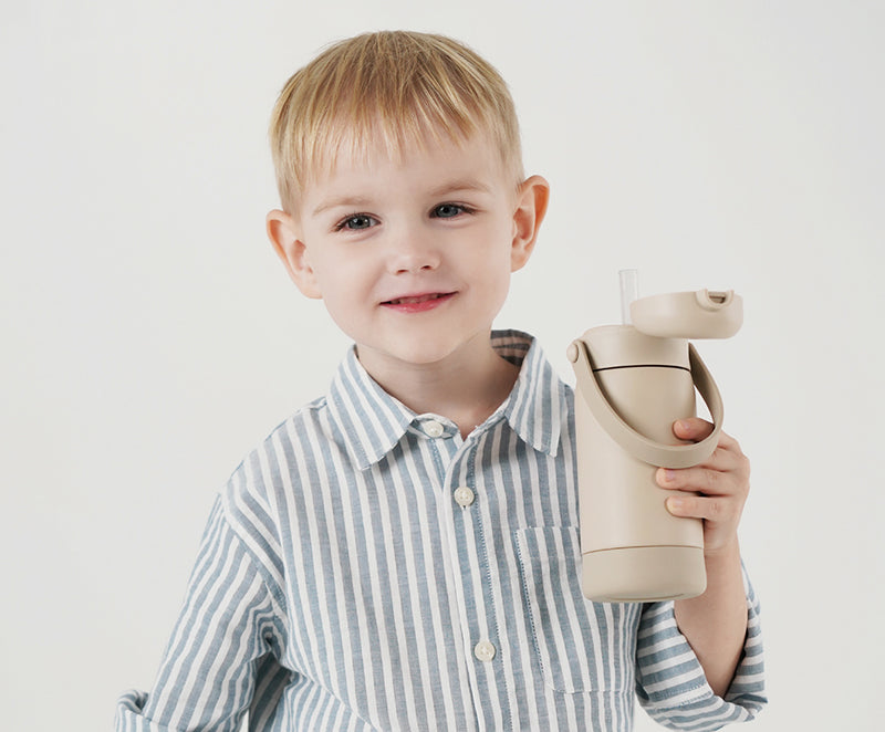 小獅王辛巴 | TEENYLITE 不鏽鋼保溫瓶 -手提吸管 直飲式 330ml【奶茶色】