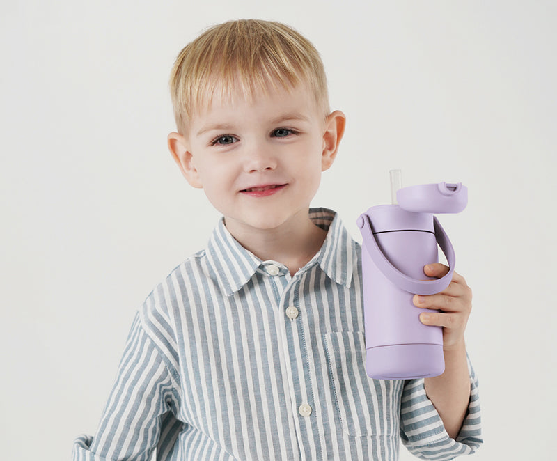 Simba | TEENYLITE Thermal Bottle with Straw 330ml -Beni Imo【Purple】