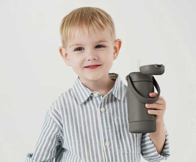 Simba | TEENYLITE Thermal Bottle with Straw 330ml -【Grey】 Simba