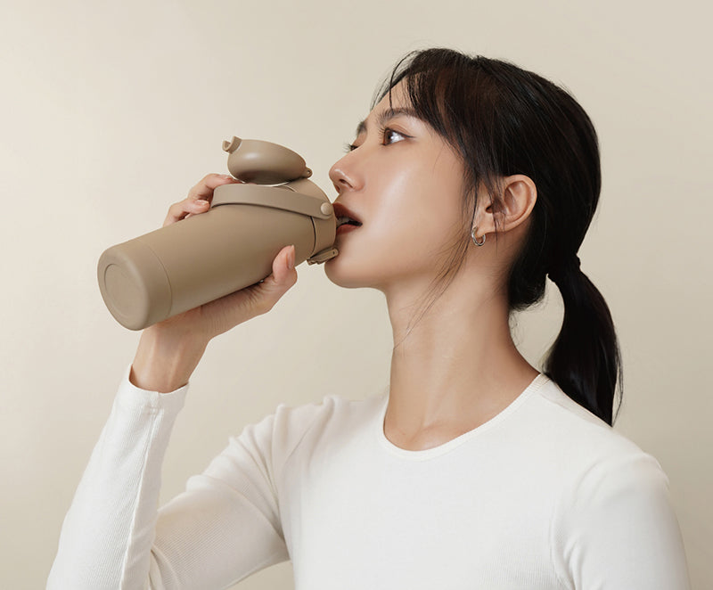 小獅王辛巴 | TEENYLITE 不鏽鋼保溫瓶 -直飲手提型 450ml【焙茶】