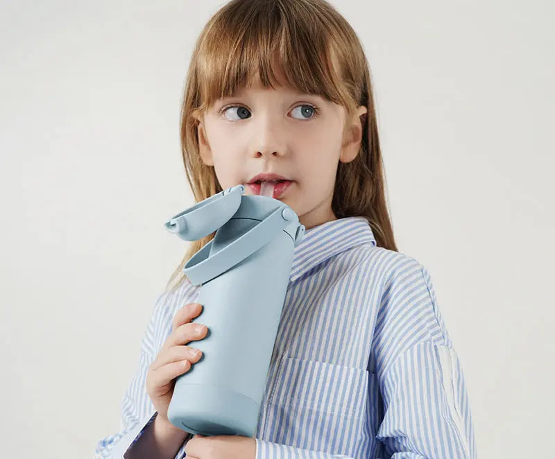 Simba | TEENYLITE Thermal Bottle with Straw 450ml -Ciel【Blue】 Simba