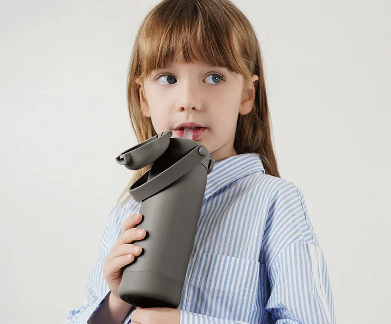 Simba | TEENYLITE Thermal Bottle with Straw 450ml -【Grey】 Simba