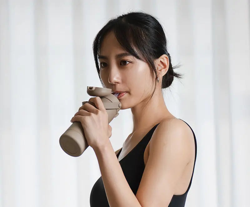Simba | TEENYLITE Thermal Bottle with Straw 450ml -【Mocha Mouse】 Simba
