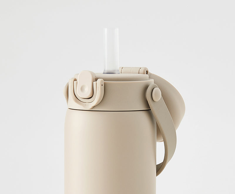 小獅王辛巴 | TEENYLITE 不鏽鋼保溫瓶 -手提吸管 直飲式 330ml【奶茶色】