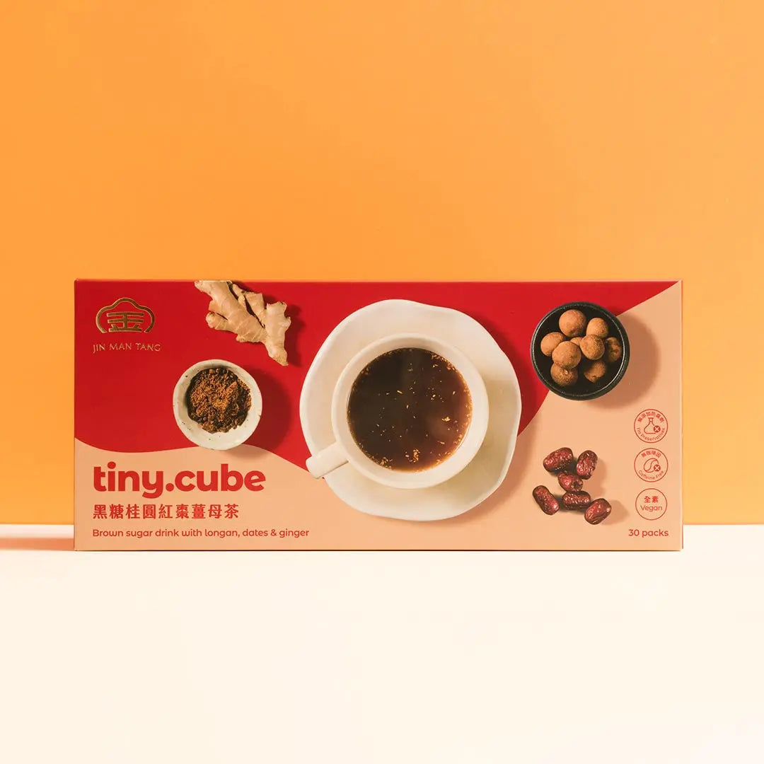 Jin Man Tang【Tiny.Cube】Brown Sugar with Longan, Date & Ginger (23g x 30) / pack Jing Man Tang
