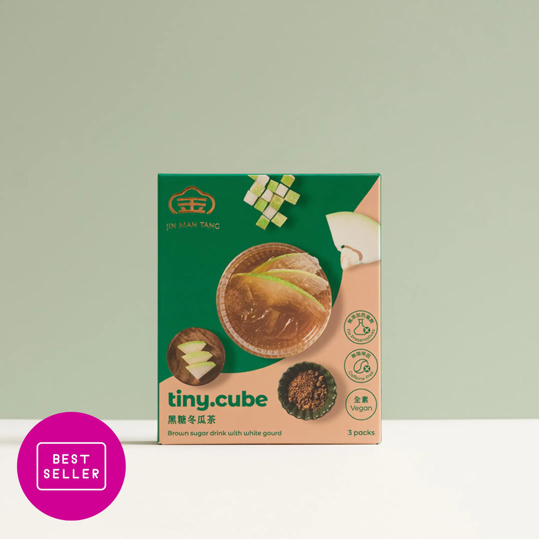 Jin Man Tang【Tiny.Cube】Brown Sugar Winter Melon Tea (23g x 3) / pack Jing Man Tang