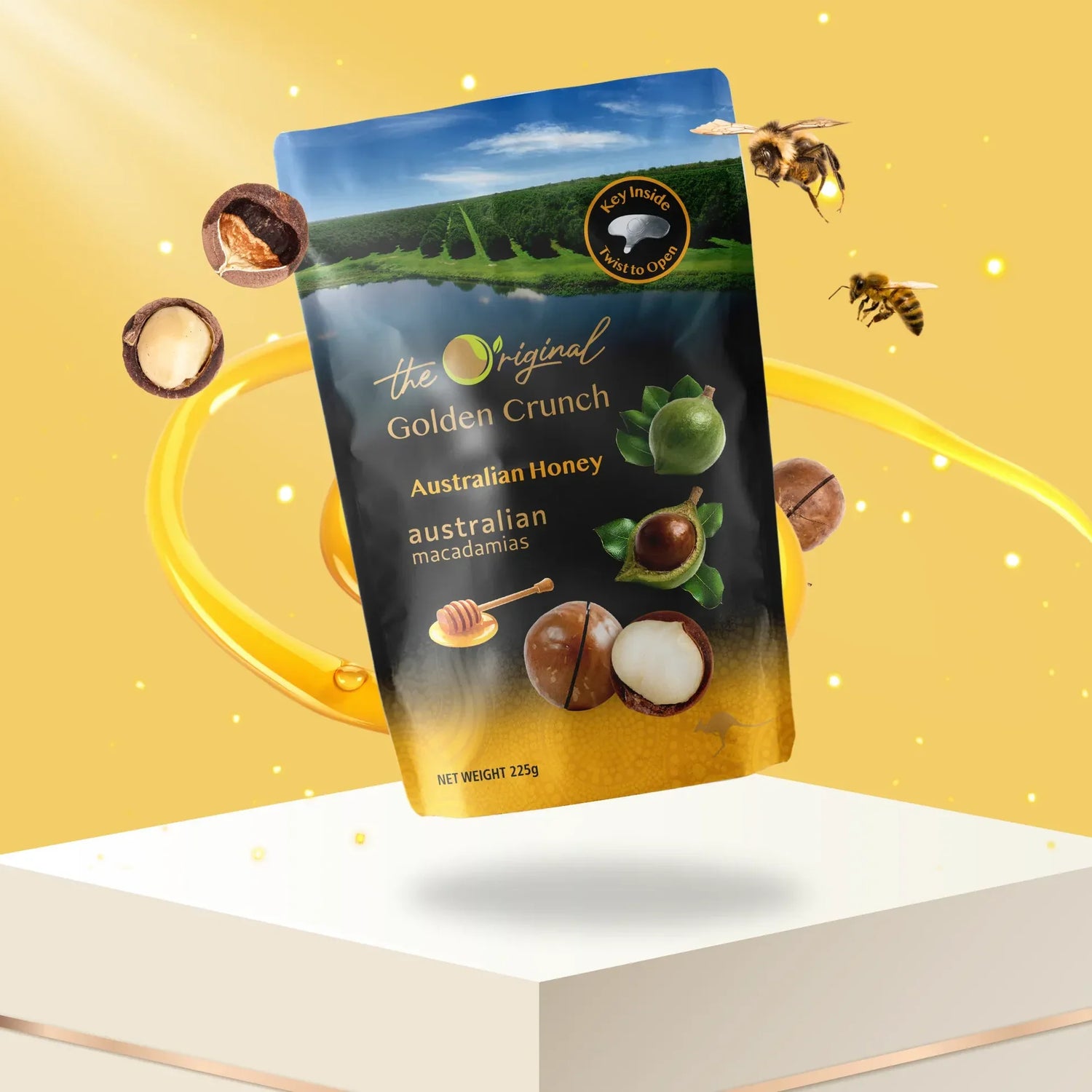 The Original Golden Crunch Macadamias【Australian Honey】225g
