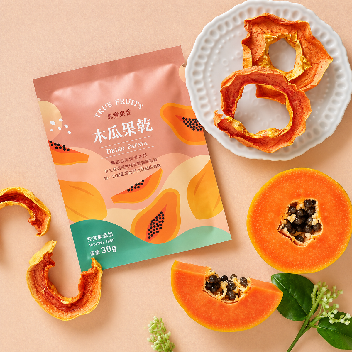Dried Papaya Fruit 30g (No Additives)
