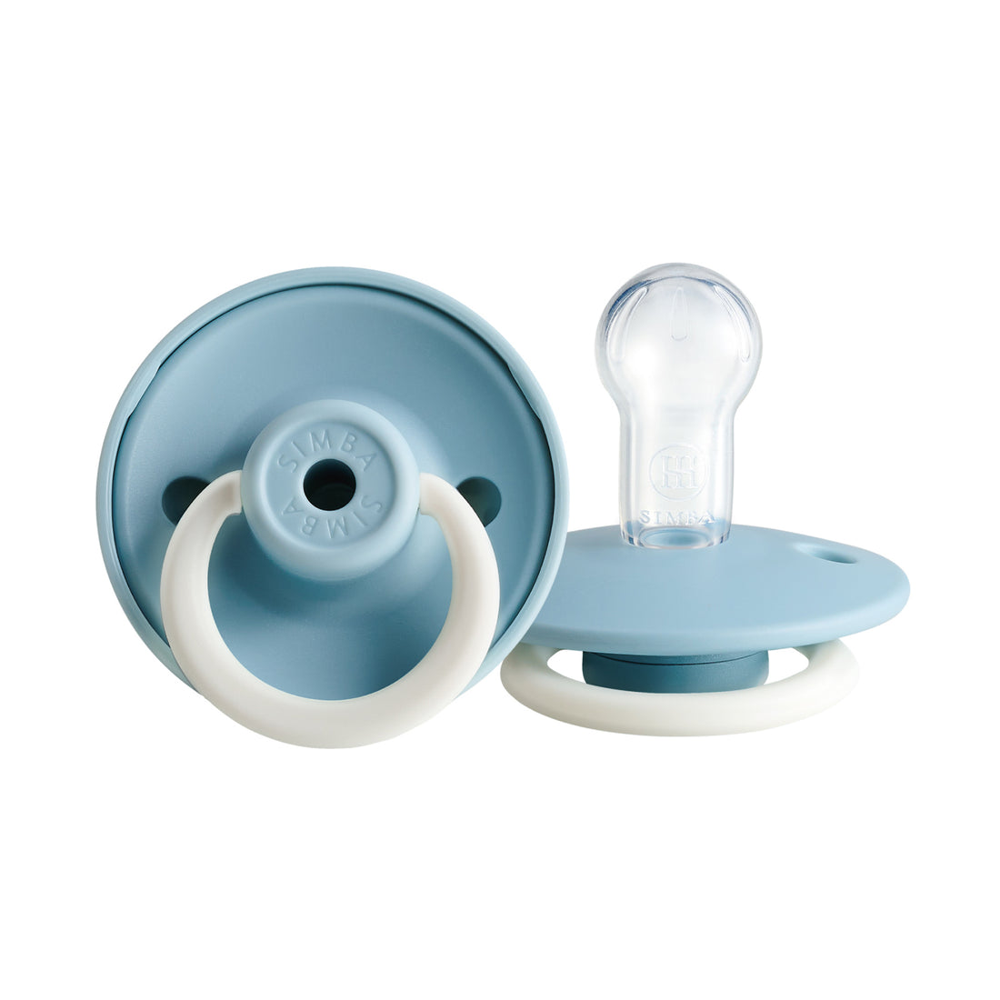Simba | Twisty Round Pacifier (Glows in the Dark) Ciel【Blue】– All Ages