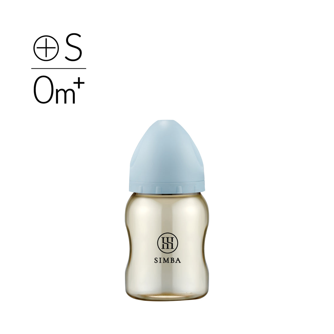 小獅王辛巴|蘊蜜鉑金PPSU寬口防脹氣奶瓶 200ml-【晨藍】新生兒適用(圓孔S)