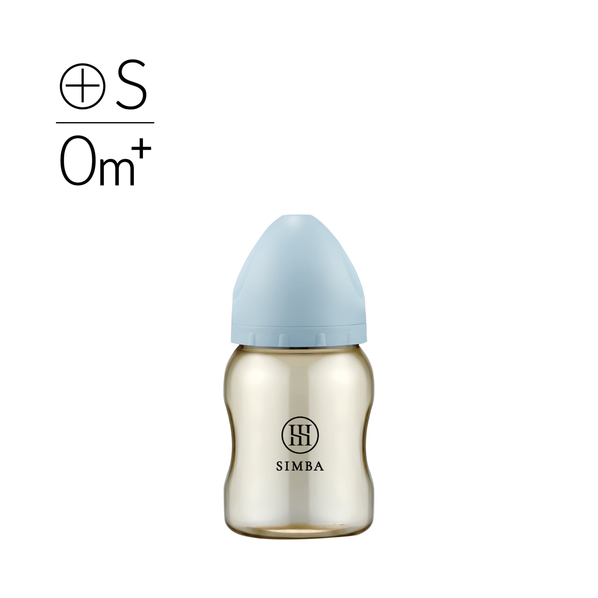 小獅王辛巴｜蘊蜜鉑金PPSU寬口防脹氣奶瓶 200ml－【晨藍】新生兒適用（圓孔S）
